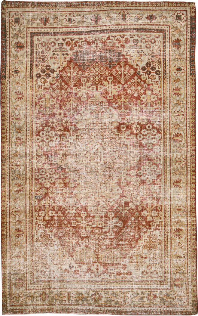 Antique Persian Joshegan Distressed Rug, No.25136 - Gss