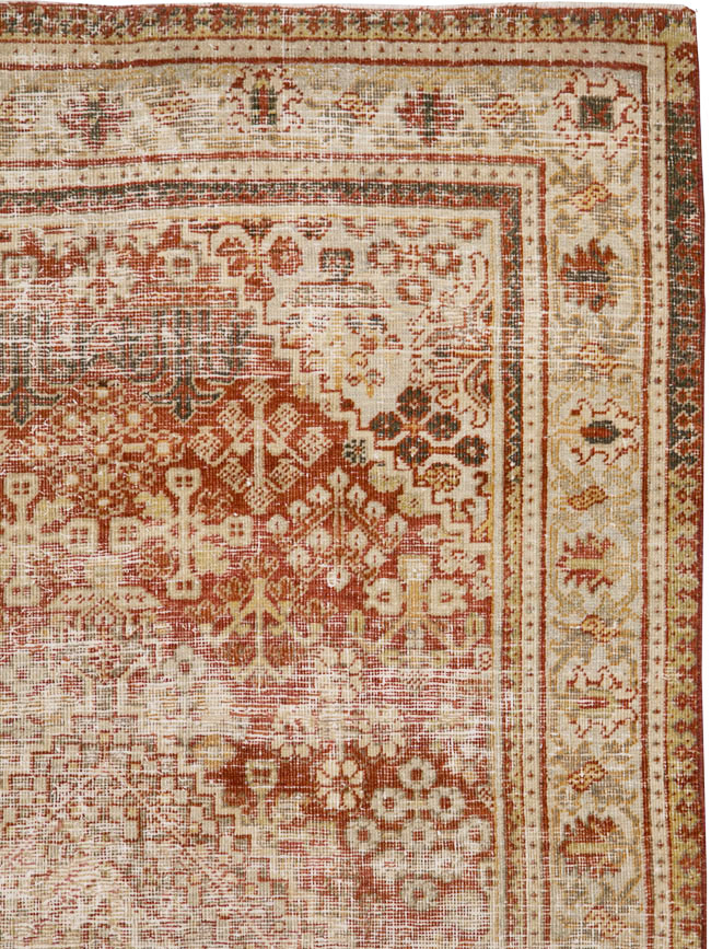 Antique Persian Joshegan Distressed Rug, No.25136 - Gss
