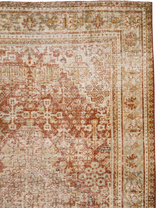 Antique Persian Joshegan Distressed Rug, No.25136 - Gss