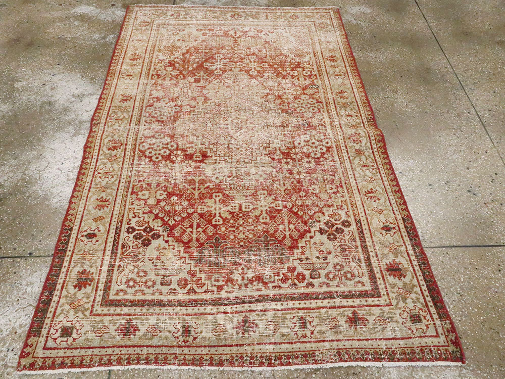 Antique Persian Joshegan Distressed Rug, No.25136 - Gss