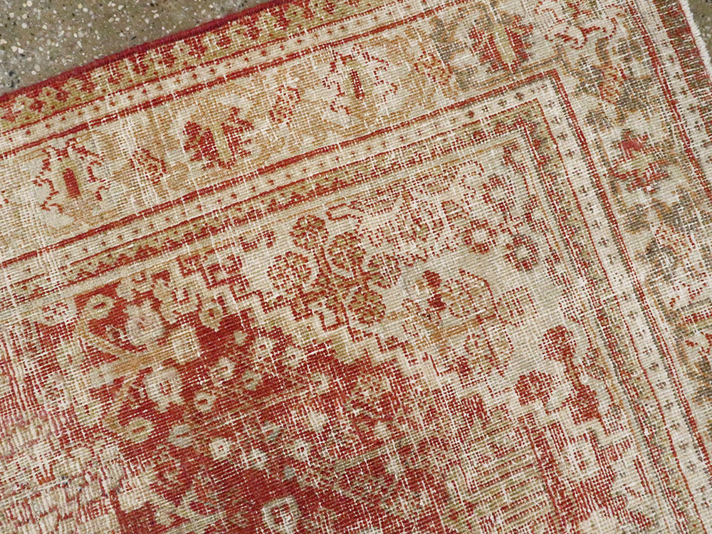 Antique Persian Joshegan Distressed Rug, No.25136 - Gss