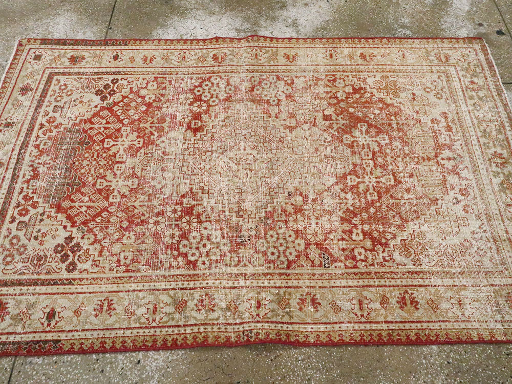 Antique Persian Joshegan Distressed Rug, No.25136 - Gss