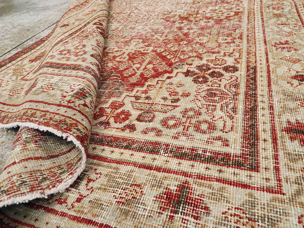 Antique Persian Joshegan Distressed Rug, No.25136 - Gss