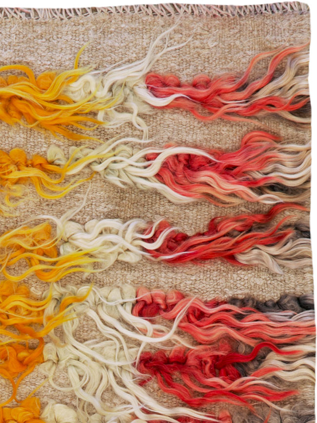 Vintage Turkish Tulu Throw Rug, No.25150 - Gss