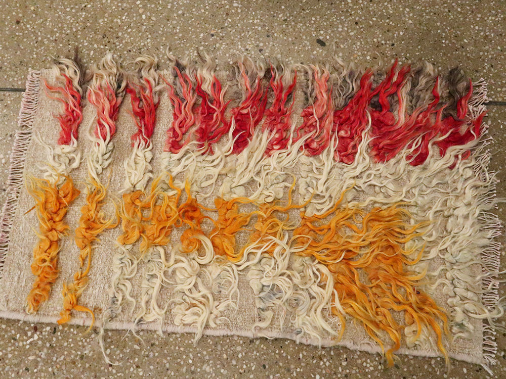 Vintage Turkish Tulu Throw Rug, No.25150 - Gss