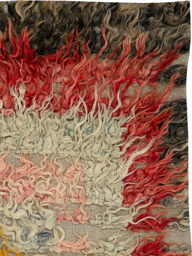 Vintage Turkish Tulu Square Rug, No.25151 - Gss