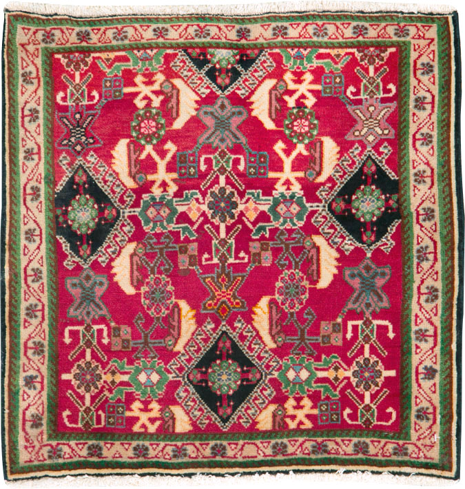 Vintage Persian Shiraz Square Rug (Pair: 1 of 2), No.25168 - Gss