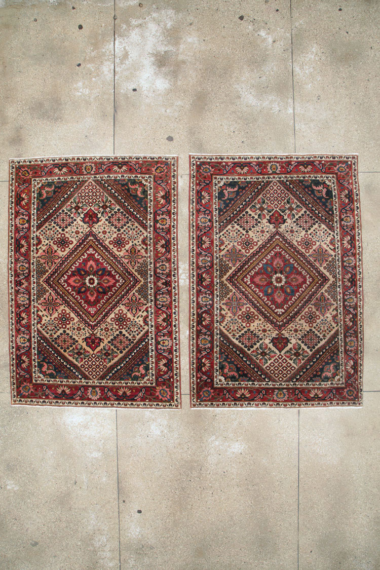 Vintage Persian Joshegan Rug (Pair: 1 of 2), No.25185 - Gss