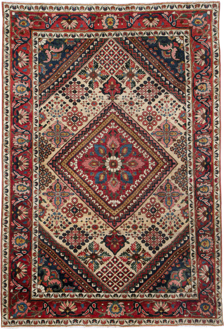 Vintage Persian Joshegan Rug (Pair: 2 of 2), No.25186 - Gss