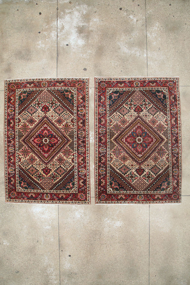 Vintage Persian Joshegan Rug (Pair: 2 of 2), No.25186 - Gss