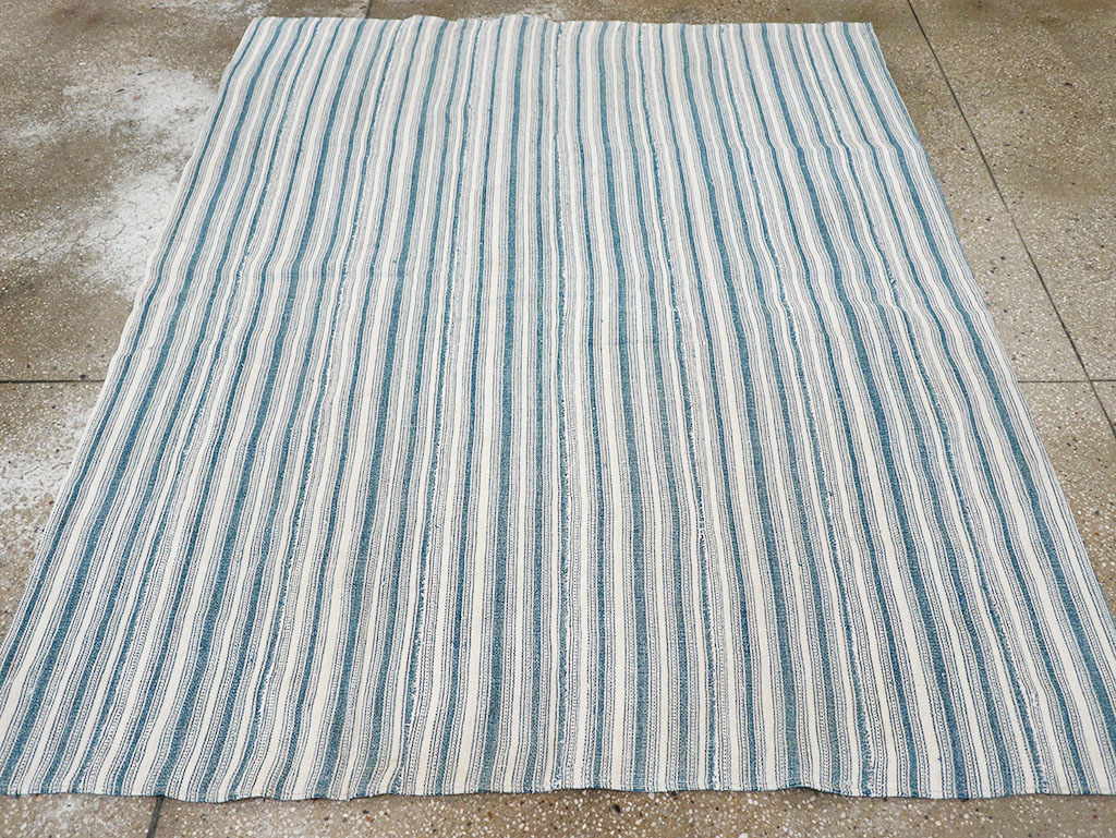 Vintage Persian Flatweave Kilim Square Accent Rug, No.25190 - Gss