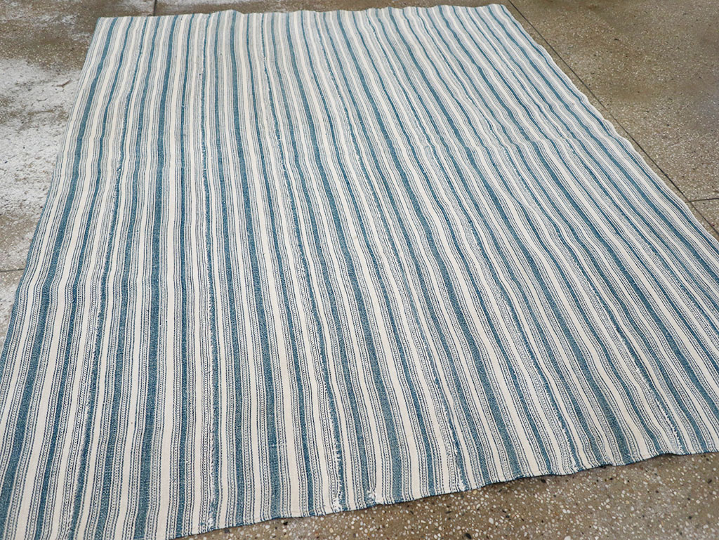 Vintage Persian Flatweave Kilim Square Accent Rug, No.25190 - Gss