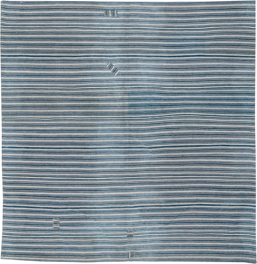 Vintage Persian Flatweave Kilim Square Accent Rug, No.25191 - Gss