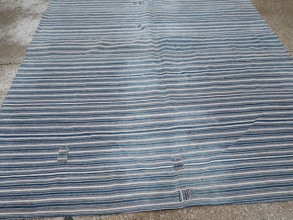 Vintage Persian Flatweave Kilim Square Accent Rug, No.25191 - Gss