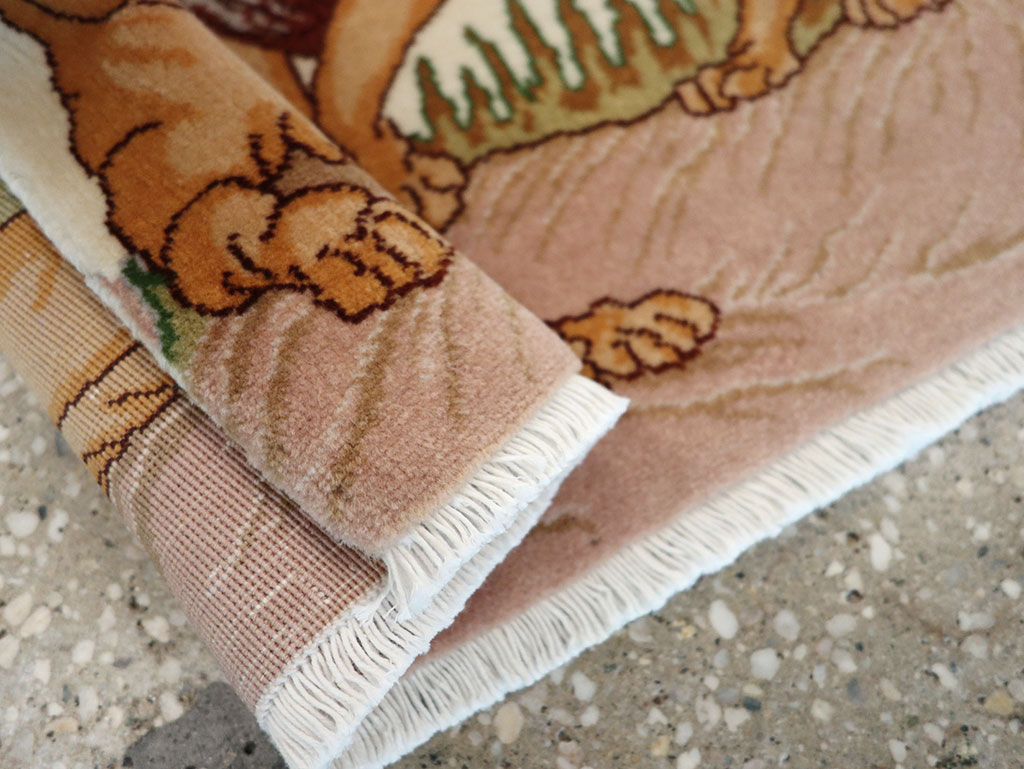 Vintage Persian Tabriz Pictorial Rug (Pair: 1 of 2), No.25196 - Gss