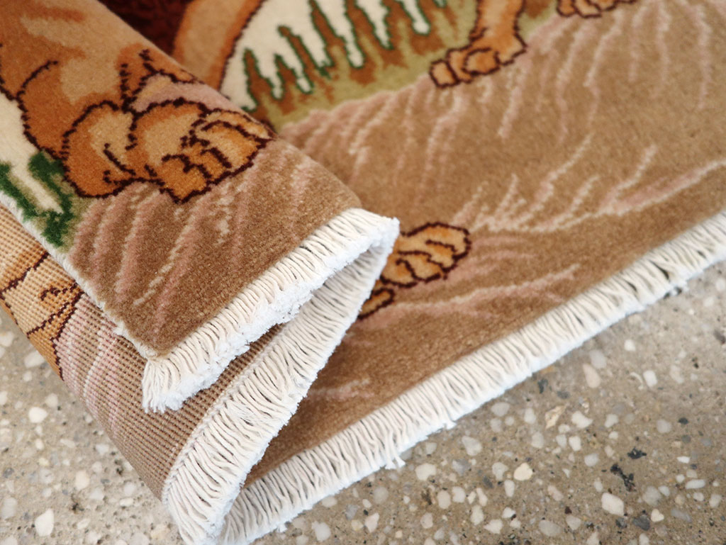 Vintage Persian Tabriz Pictorial Rug (Pair: 2 of 2), No.25197 - Gss