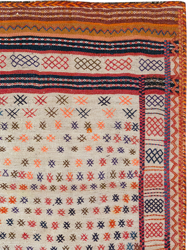 Vintage Persian Flatweave Kilim Throw Rug, No.25199 - Gss