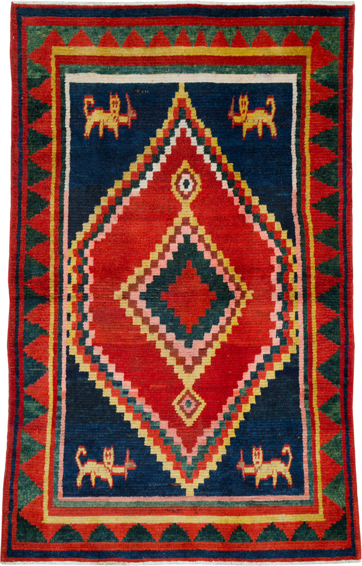 Vintage Persian Gabbeh Rug, No.25201 - Gss
