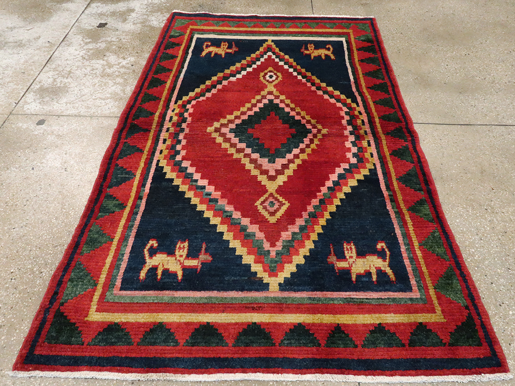 Vintage Persian Gabbeh Rug, No.25201 - Gss
