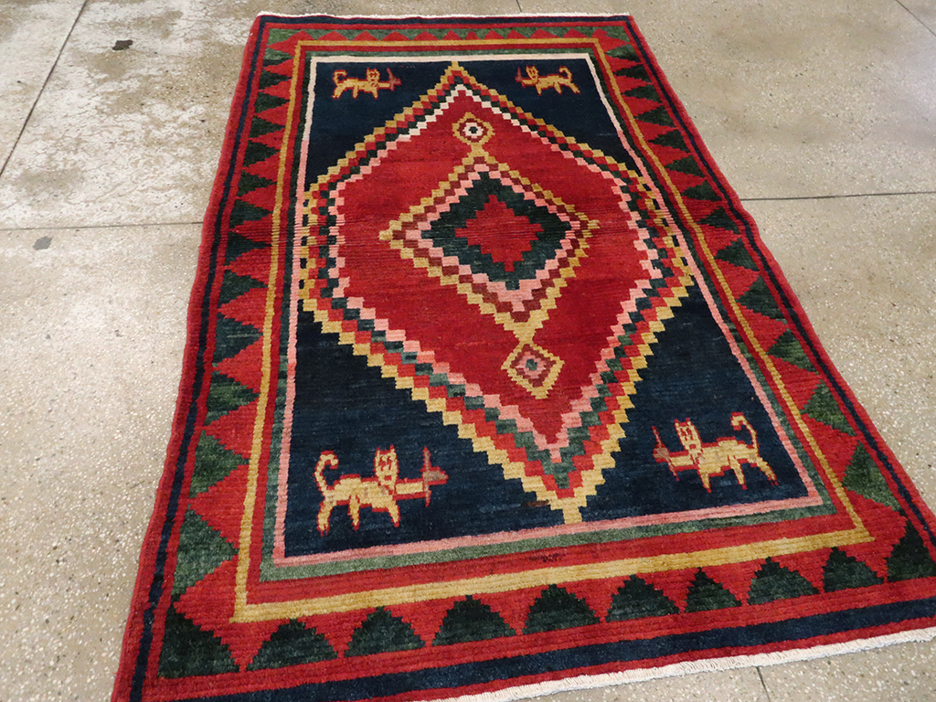 Vintage Persian Gabbeh Rug, No.25201 - Gss