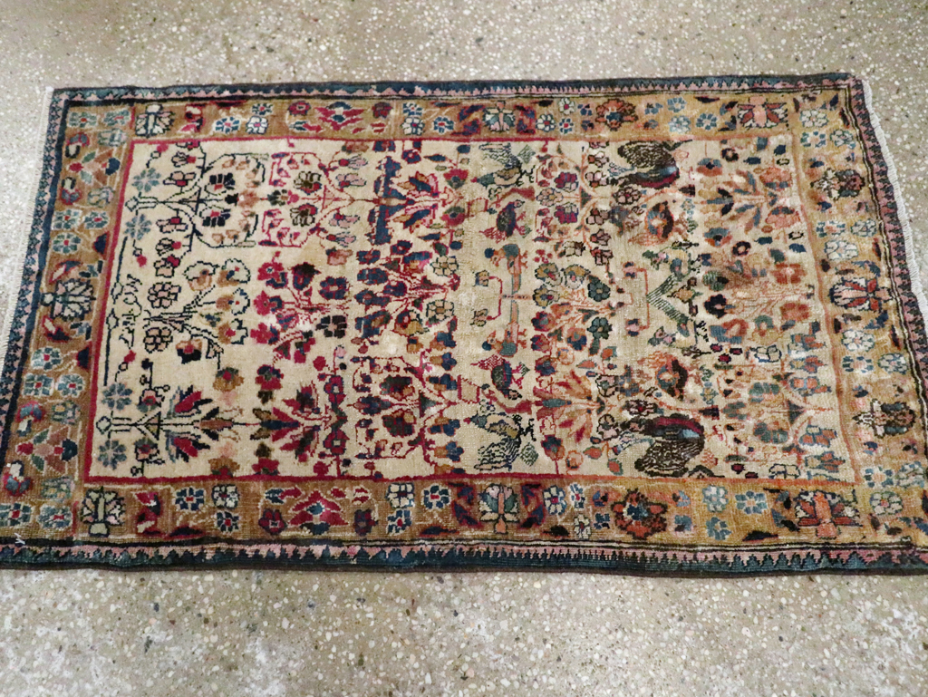 Antique Persian Tabriz Pictorial Rug, No.25211 - Gss