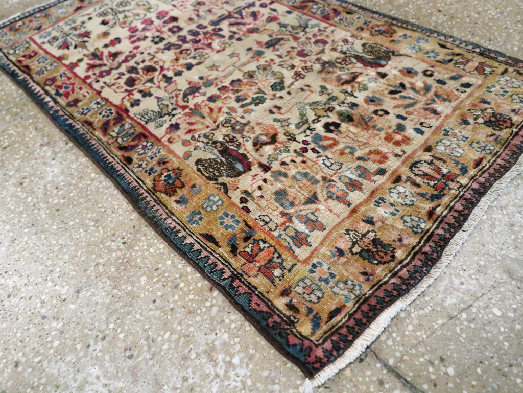 Antique Persian Tabriz Pictorial Rug, No.25211 - Gss