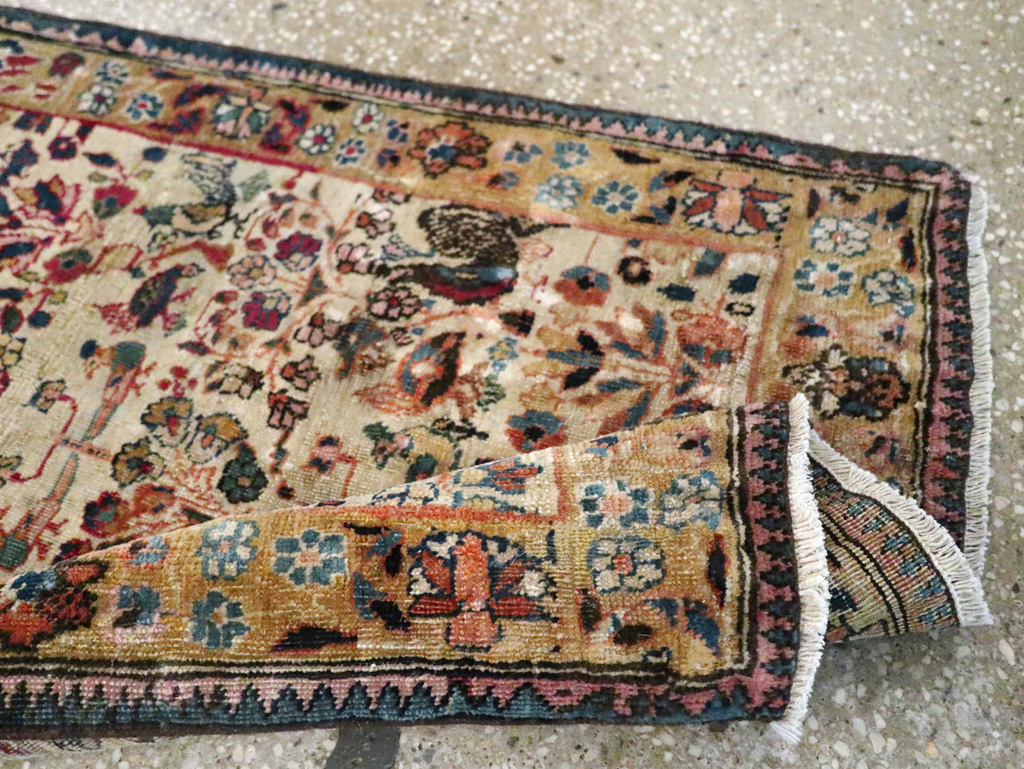 Antique Persian Tabriz Pictorial Rug, No.25211 - Gss