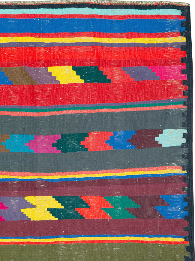 Vintage Persian Flatweave Kilim Rug (Pair: 1 of 2), No.25217 - Gss