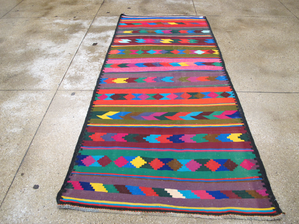 Vintage Persian Flatweave Kilim Rug (Pair: 1 of 2), No.25217 - Gss