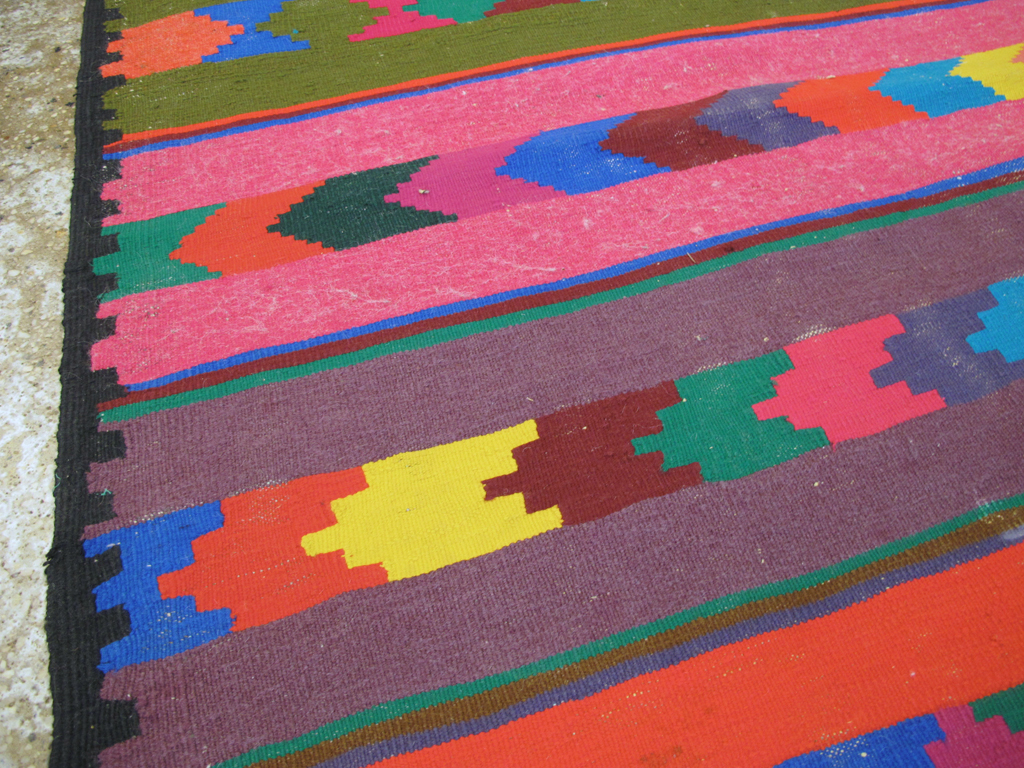 Vintage Persian Flatweave Kilim Rug (Pair: 1 of 2), No.25217 - Gss