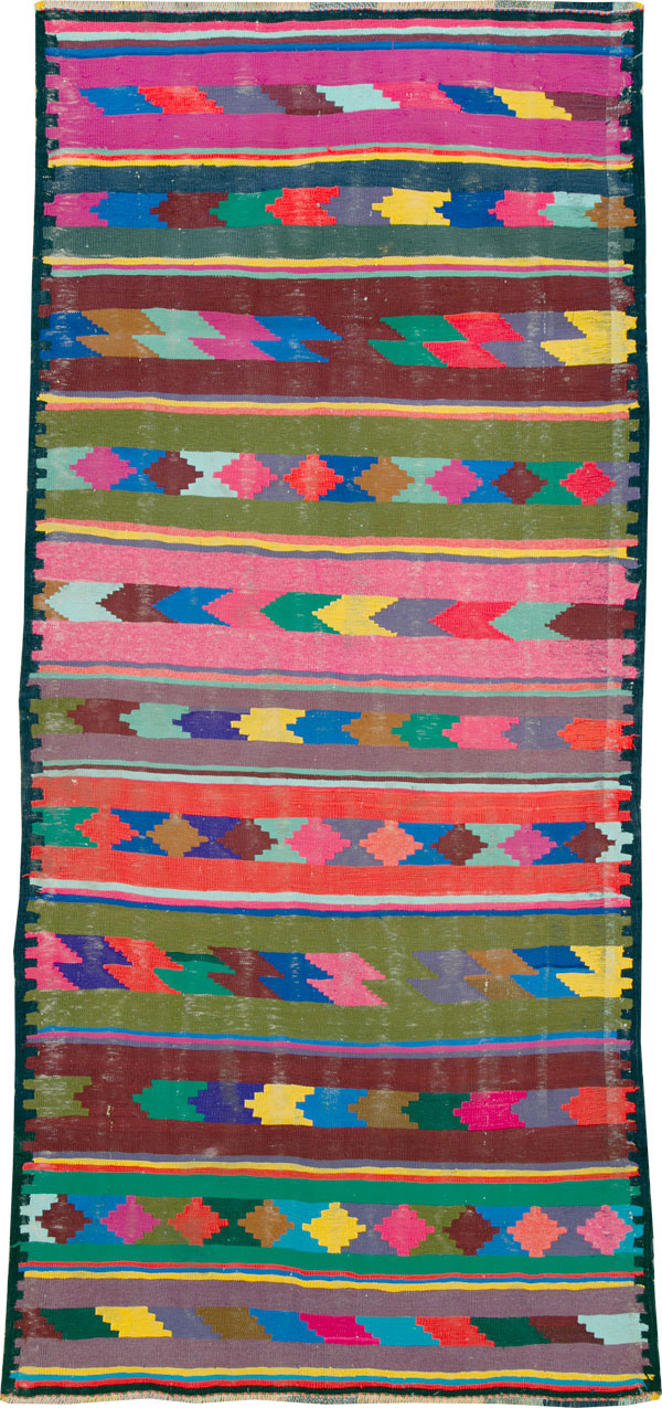 Vintage Persian Flatweave Kilim Rug (Pair: 2 of 2), No.25218 - Gss