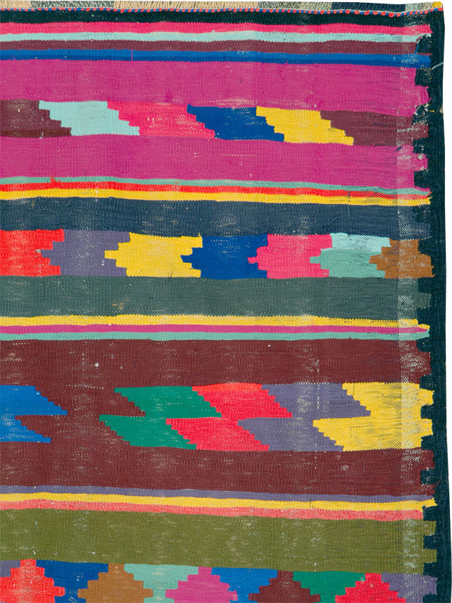 Vintage Persian Flatweave Kilim Rug (Pair: 2 of 2), No.25218 - Gss