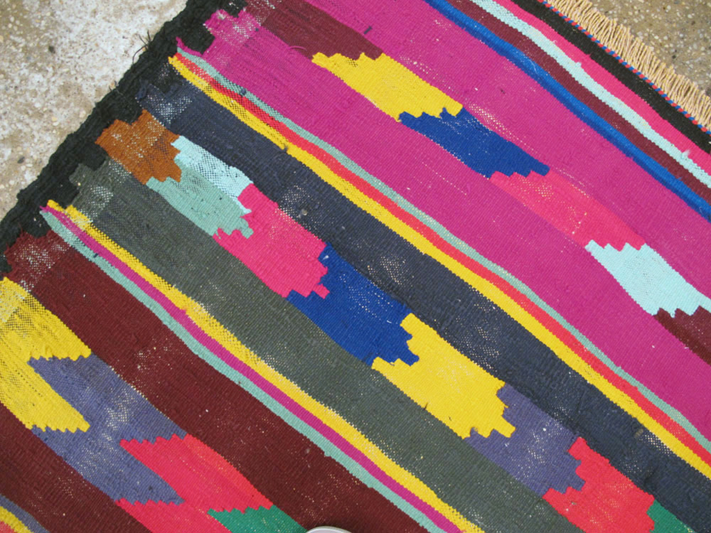 Vintage Persian Flatweave Kilim Rug (Pair: 2 of 2), No.25218 - Gss