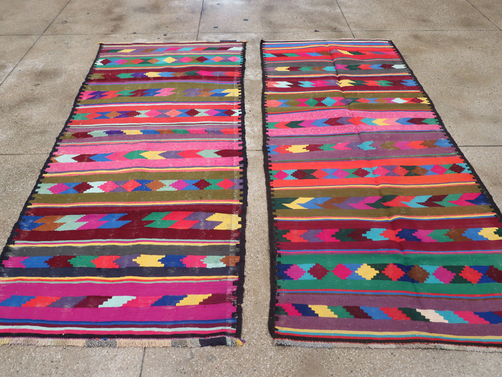 Vintage Persian Flatweave Kilim Rug (Pair: 2 of 2), No.25218 - Gss
