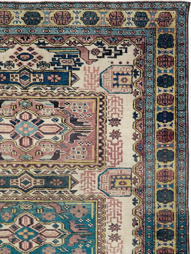 Vintage Persian Veece Throw Rug, No.25222 - Gss