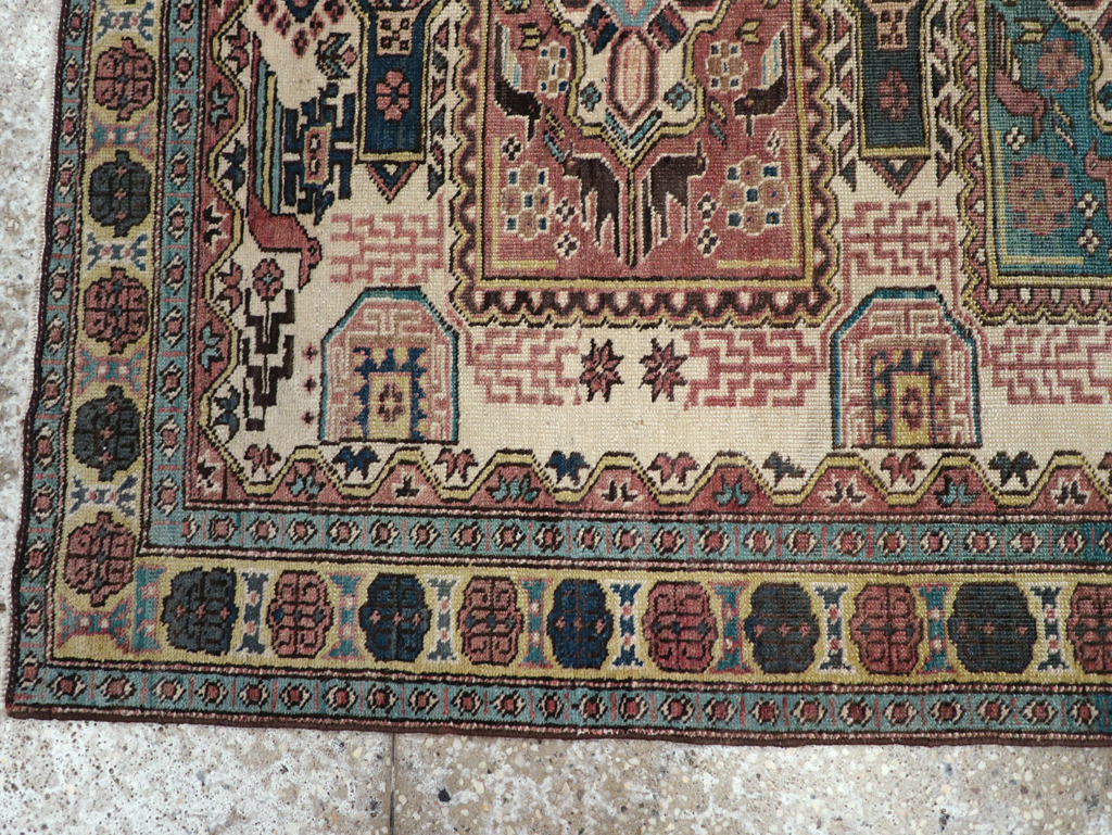 Vintage Persian Veece Throw Rug, No.25222 - Gss