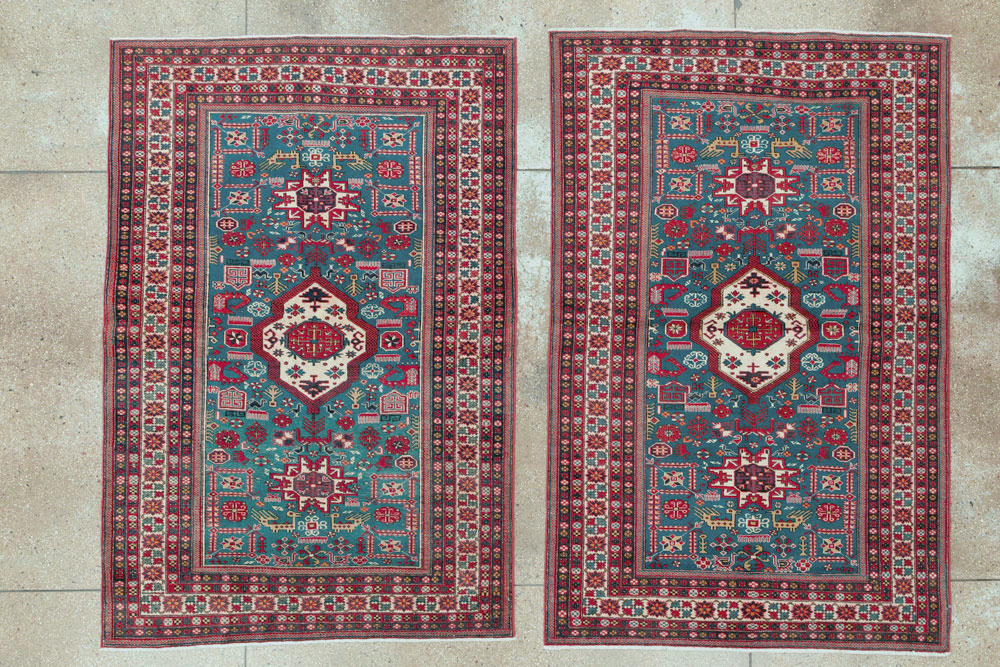 Vintage Persian Tabriz Rug (Pair: 1 of 2), No.25224 - Gss