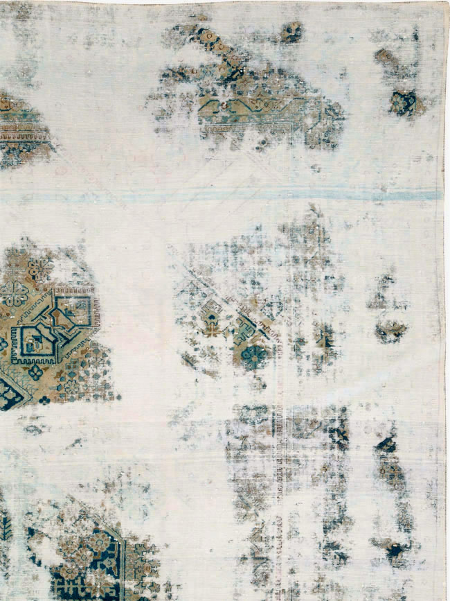 Vintage Persian Tabriz Overdyed Carpet, No.25235 - Gss