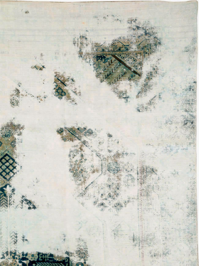 Vintage Persian Tabriz Overdyed Carpet, No.25235 - Gss