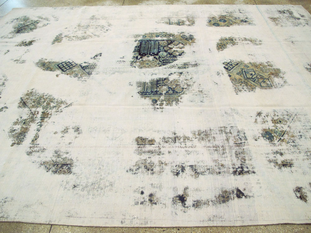 Vintage Persian Tabriz Overdyed Carpet, No.25235 - Gss