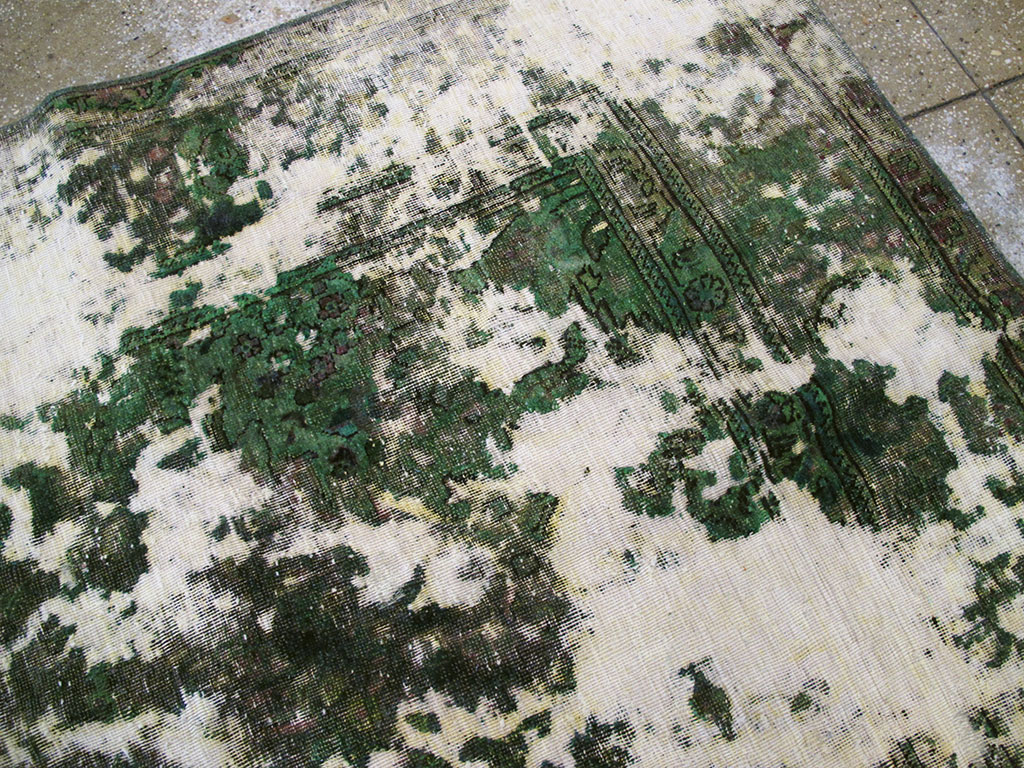 Antique Distressed Persian Tabriz Rug, No.25238 - Gss