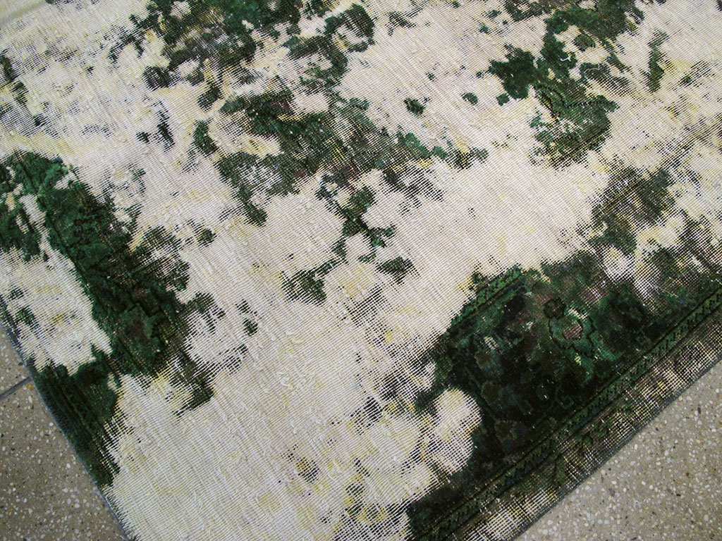 Antique Distressed Persian Tabriz Rug, No.25238 - Gss