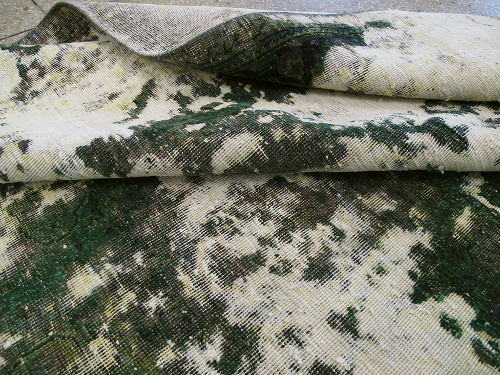 Antique Distressed Persian Tabriz Rug, No.25238 - Gss