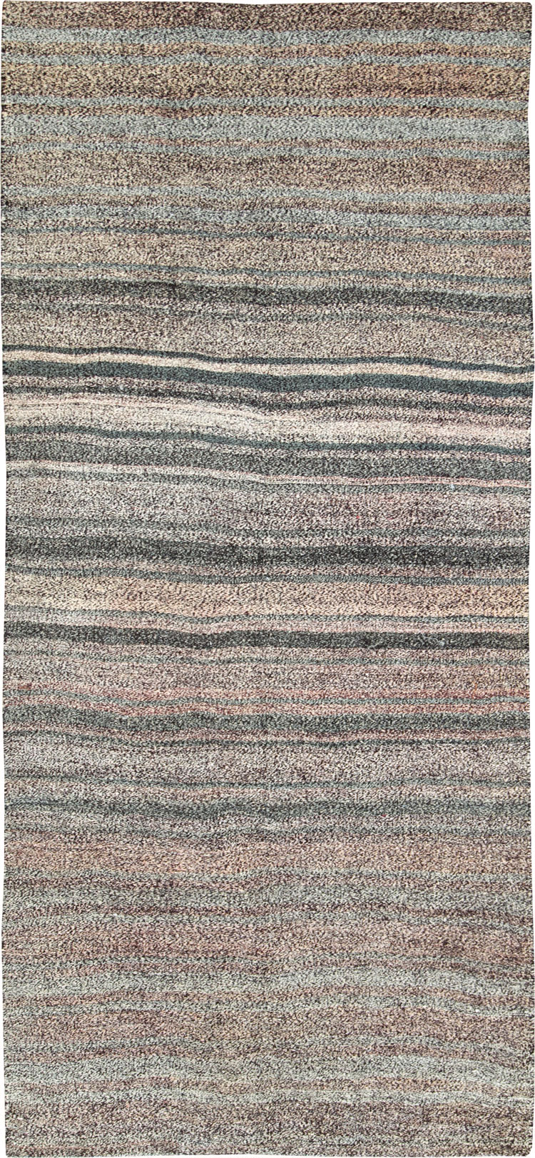 Vintage Persian Flatweave Kilim Gallery Rug, No.25247 - Gss