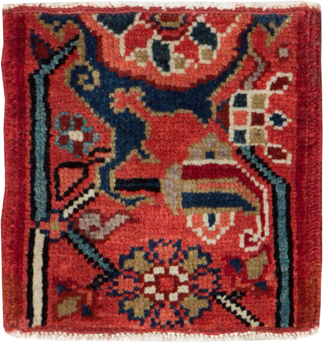 Vintage Persian Heriz Square Throw Rug, No.25250 - Gss