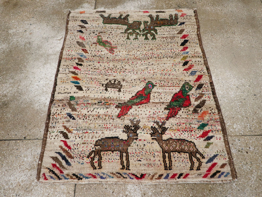 Vintage Persian Gabbeh Rug, No.25255 - Gss