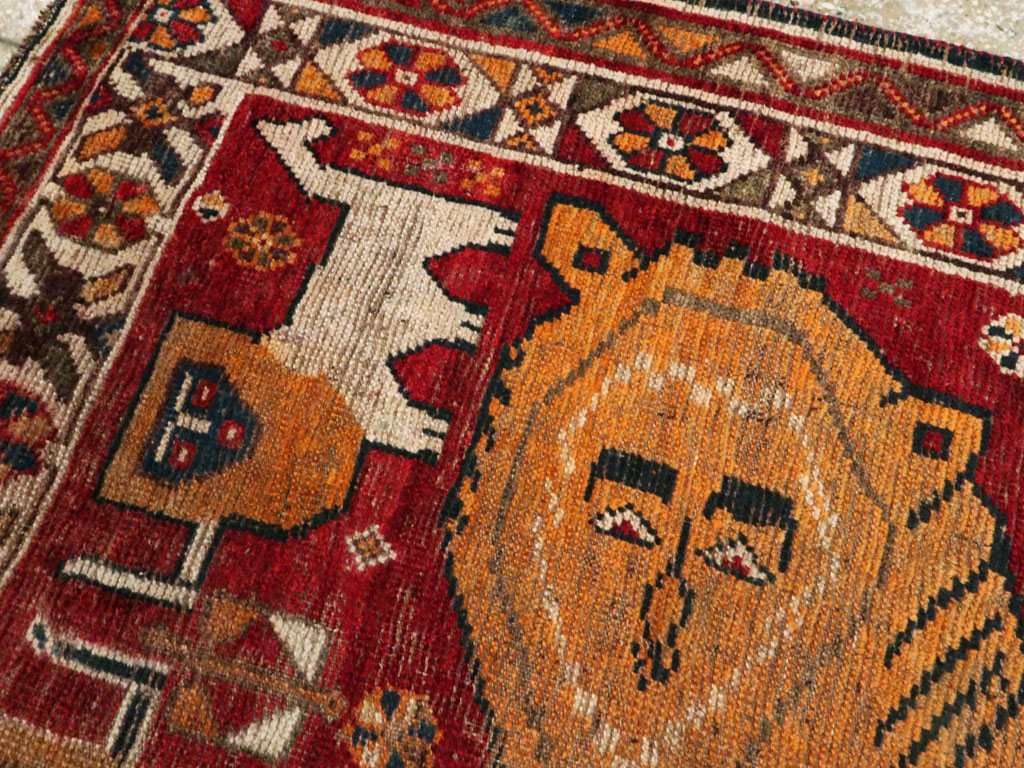 Antique Persian Gabbeh Pictorial Rug, No.25257 - Gss