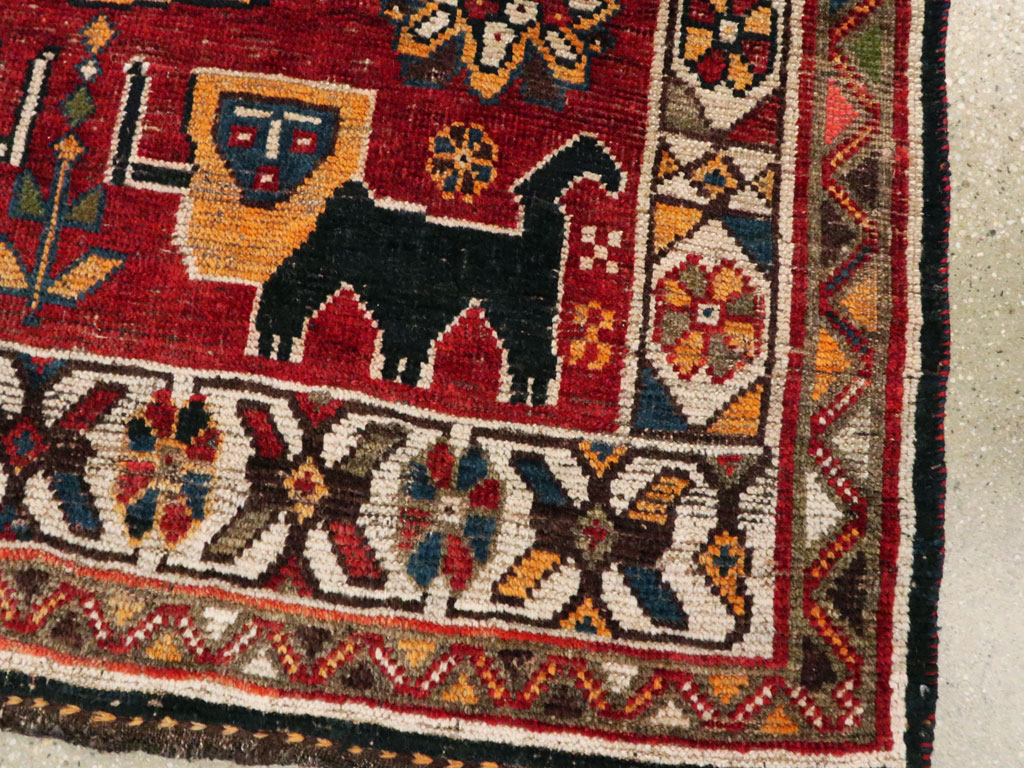 Antique Persian Gabbeh Pictorial Rug, No.25257 - Gss