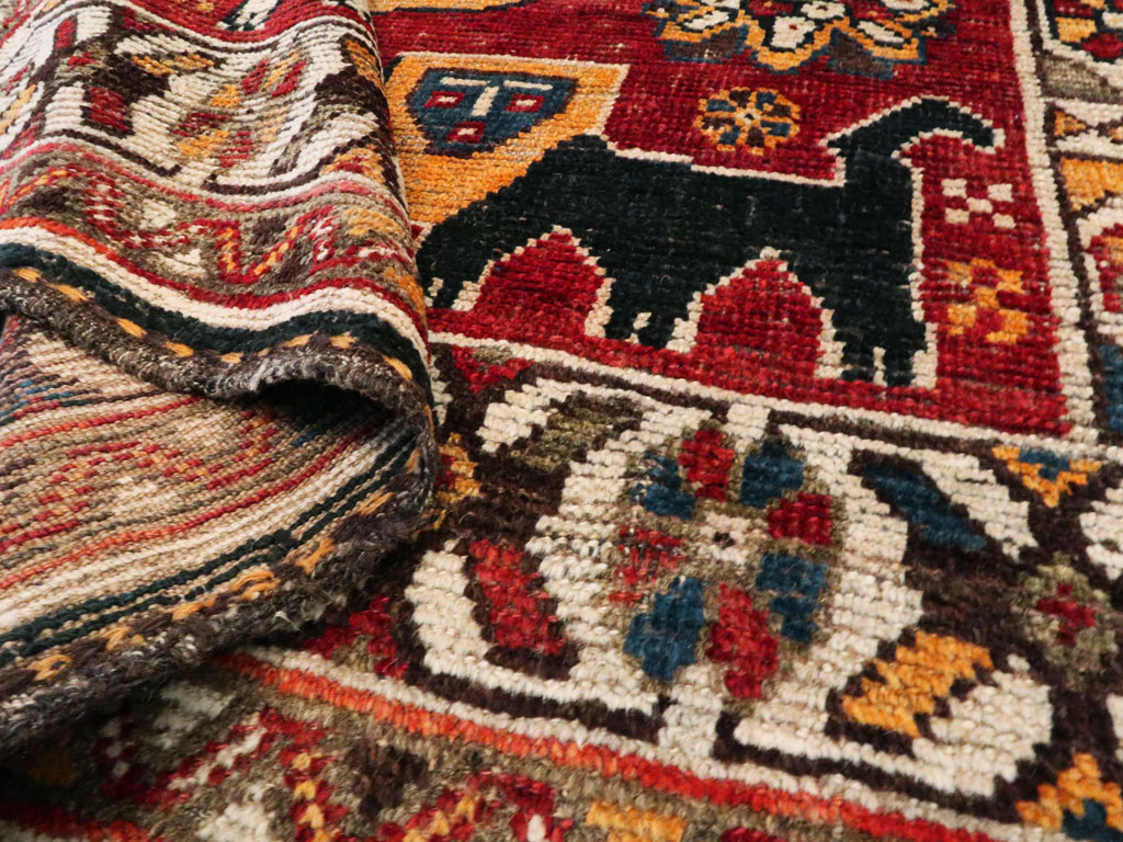 Antique Persian Gabbeh Pictorial Rug, No.25257 - Gss