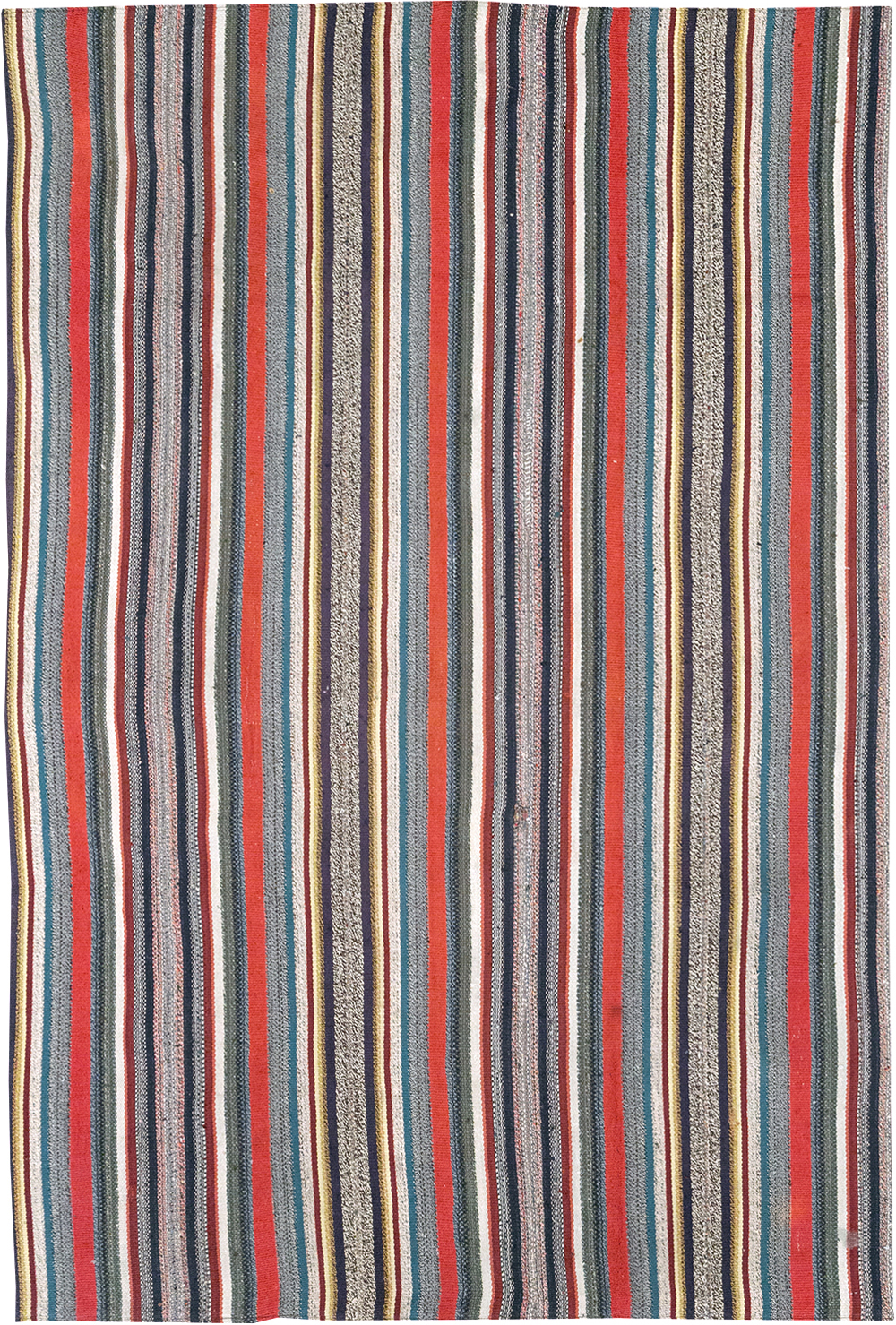 Vintage Persian Flatweave Kilim Accent Rug, No.25268 - Gss